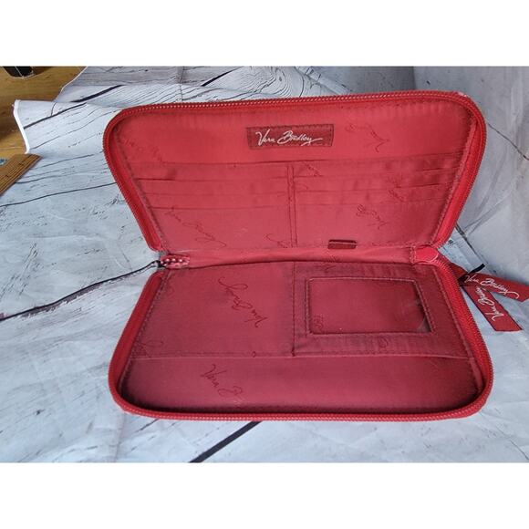 Vera Bradley Mesa Red Zip Around Wallet Wristlet - Picture 6 of 8